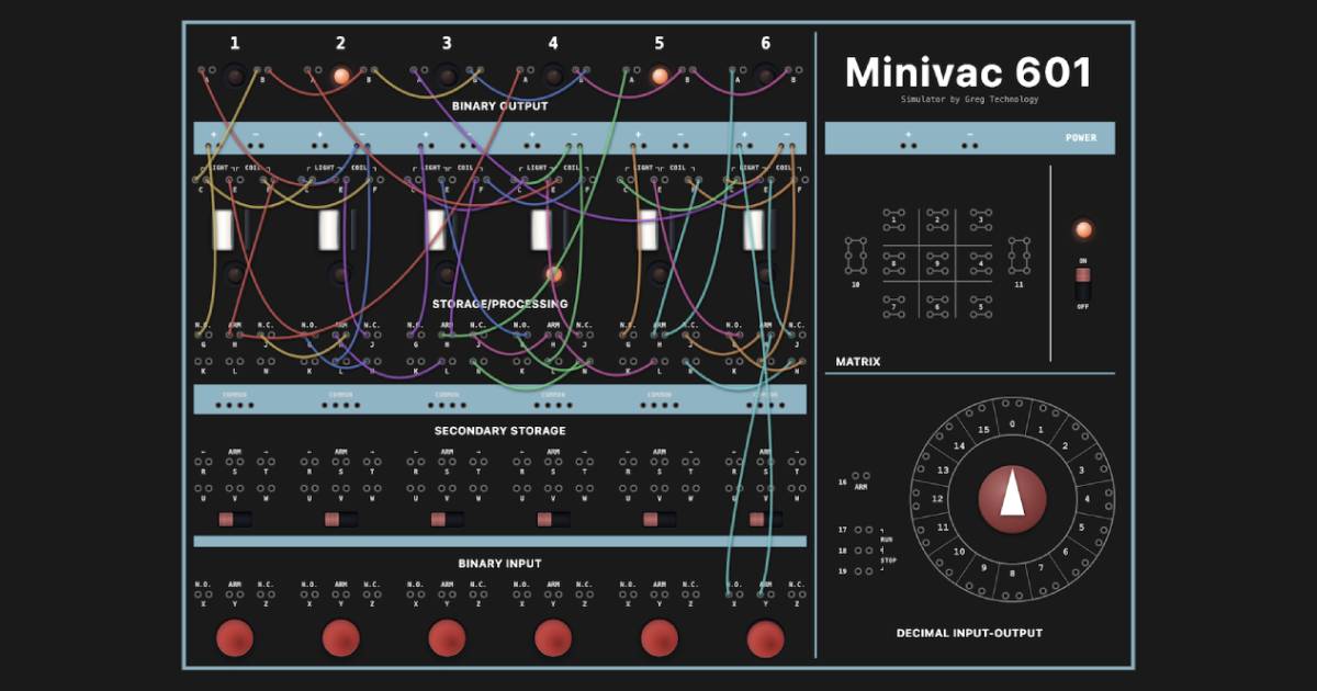A 1961 Relay Computer Running in the Browser